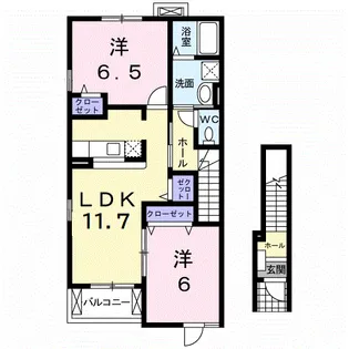 メゾン ユーケイA【2階】の間取り