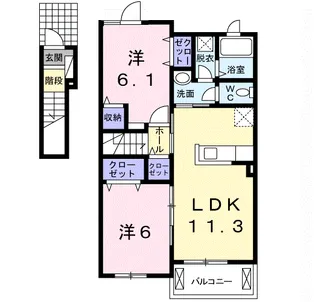 ベルドミール【2階】の間取り