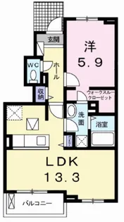 ラクレール【1階】の間取り