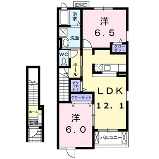 クレメントヒルA棟【2階】の間取り