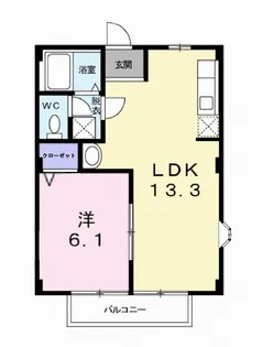 朝日コーポⅠ【1階】の間取り