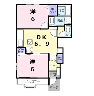 ロイヤル ヒルズ ツタヤ【1階】の間取り