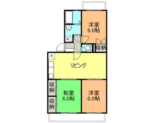 ハイライフ藤【4階】の間取り