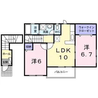 ベルファミーユ Ⅰ【2階】の間取り