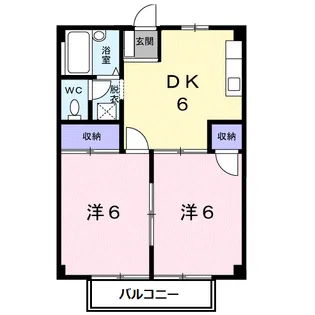 シティハイツあしたかヴィラ【2階】の間取り