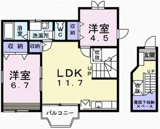 パルテールN【2階】の間取り