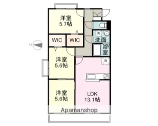 ドルチェヴィータ 北館【3階】の間取り