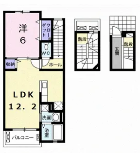 ヴァンベール蘭 A【3階】の間取り