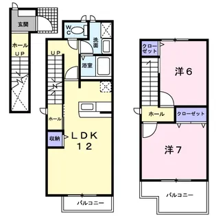 カルフールA【2階】の間取り