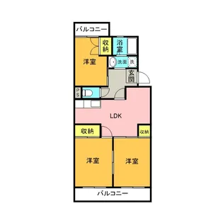 池之端ハイツ【4階】の間取り