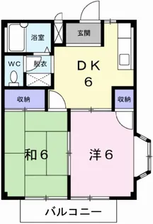 シティハイツ鳥谷【2階】の間取り