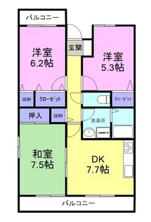 サンパティークM【2階】の間取り