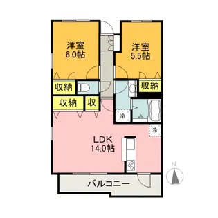グリーンヒルズEAST II【3階】の間取り