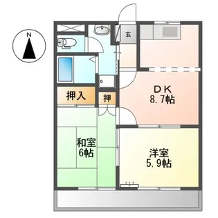サンライズ坂倉【2階】の間取り