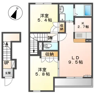 サンローズ香貫【2階】の間取り