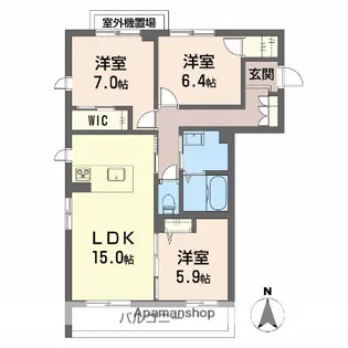 シトラスグレイス【2階】の間取り
