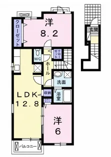 アフェット【2階】の間取り
