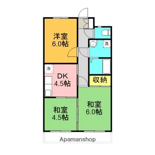 城北ハイツ【3階】の間取り