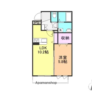 CROWN HILLS SHINJUKU【2階】の間取り