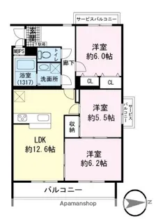 GOLD PALACE【2階】の間取り