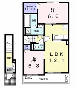 グラチチュード【2階】の間取り