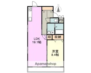 ロイヤルガーデン学園通りⅢ【1階】の間取り