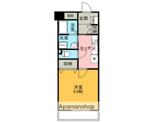TNマンションⅤ【307号室】の間取り