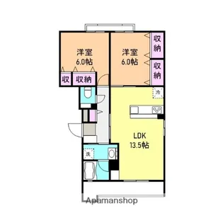 エアリクス −AIRLIX−【2階】の間取り