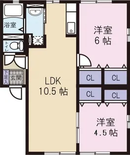 フォルジャトーレ神山【1階】の間取り