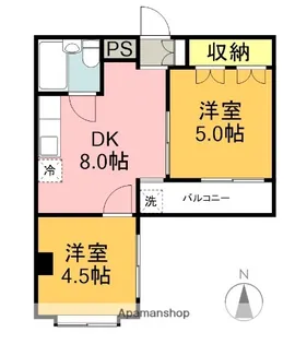 エルドラド香貫【4階】の間取り