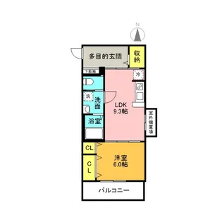 カーム ビスタ【1階】の間取り