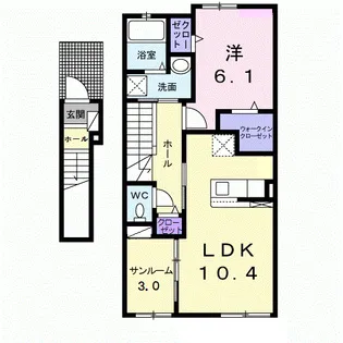 Olive Green【2階】の間取り