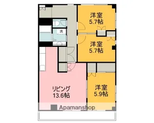 ワールド21【6階】の間取り