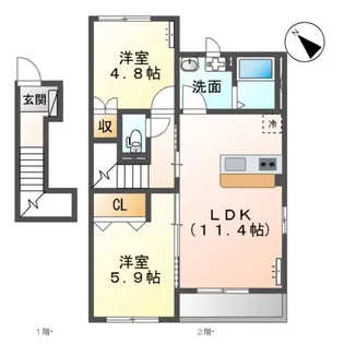 ソラーレ ピノ【2階】の間取り