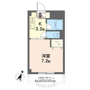 1Kの間取り画像