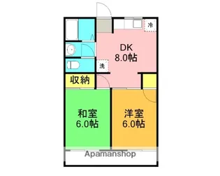 ハイツ朝【1階】の間取り