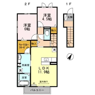 サニーコーストヒルズ【2階】の間取り
