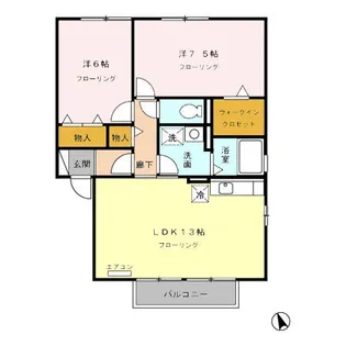 サンボナール B【2階】の間取り