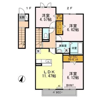 エスポワールYⅤ【2階】の間取り