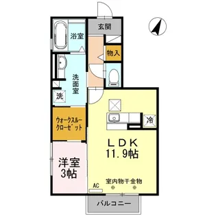 ソラーナミーア【1階】の間取り