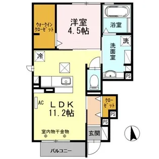 ル リヤン【1階】の間取り