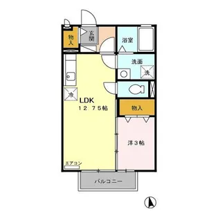 フロンティアハイツ B【2階】の間取り