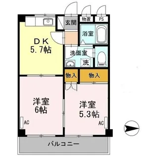 オークタウンA【3階】の間取り