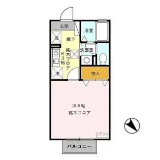 ル・アーブル狩野【1階】の間取り