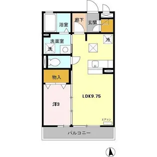 アール ドゥ ヴィーヴル【1階】の間取り