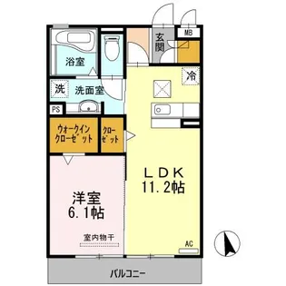 ウエスト フィールド D棟【1階】の間取り