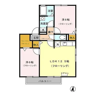 ウィルモアM1【2階】の間取り