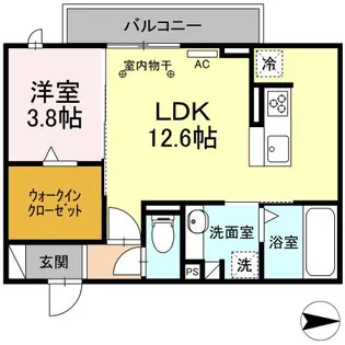 TORISIA添地町【302号室】の間取り