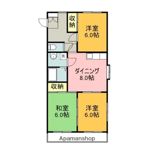 グレース香貫【205号室】の間取り