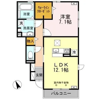 クレア A【1階】の間取り